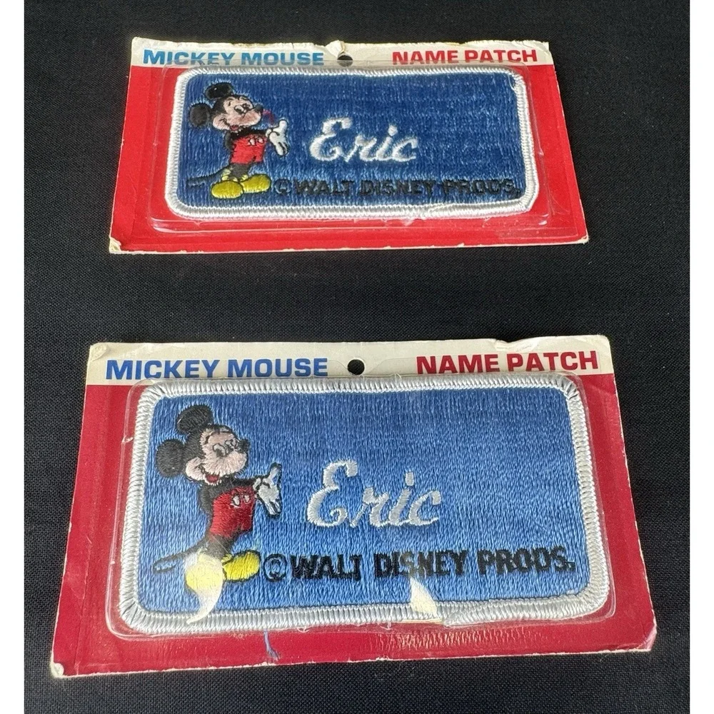 Lot Of 2 Vintage Disney Mickey Mouse Name Patch ERIC 4